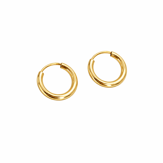 Örhängen creoler 18k guld 15mm