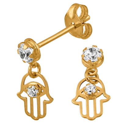 Örhängen Fatimas hand 18k guld