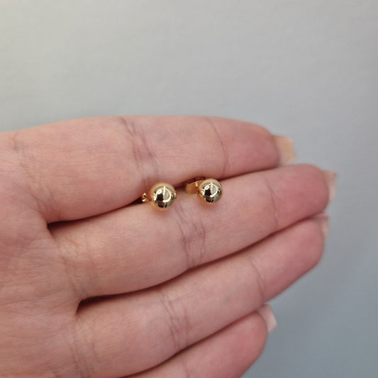 Örhängen halv kula 18k guld