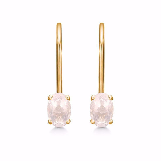 Örhängen med rosa quartz