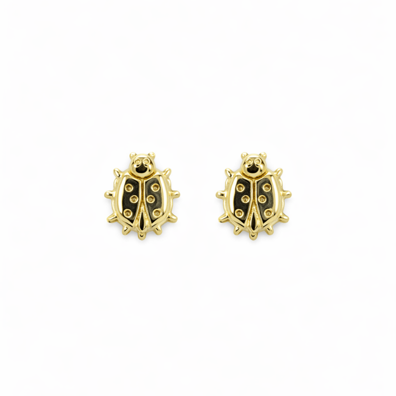 Örhängen nyckelpiga 18k guld