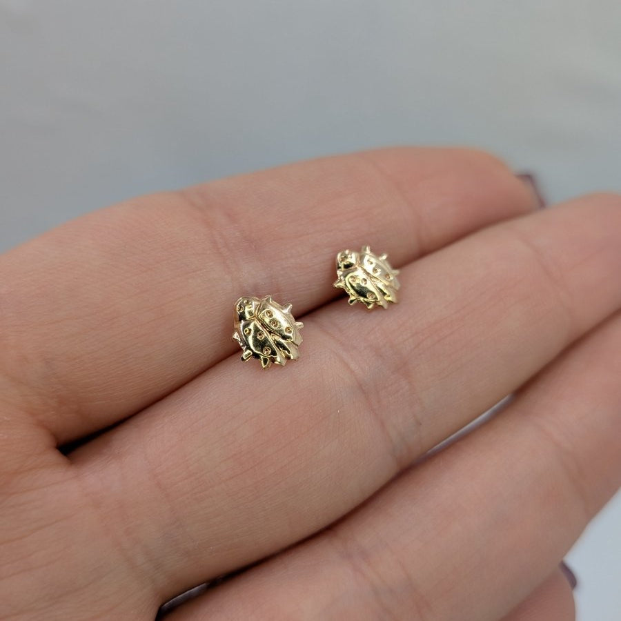 Örhängen nyckelpiga 18k guld