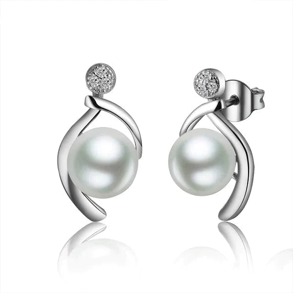 Pärlörhängen i silver