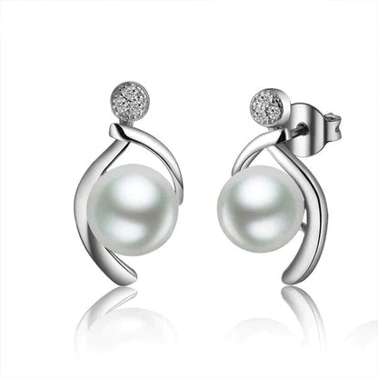 Pärlörhängen i silver