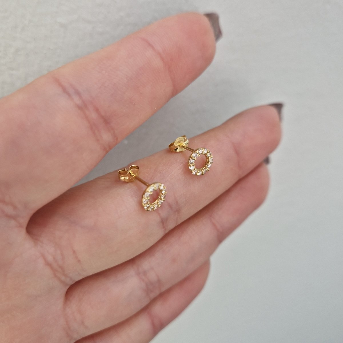 Örhängen ringar med stenar 18k guld