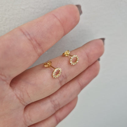 Örhängen ringar med stenar 18k guld