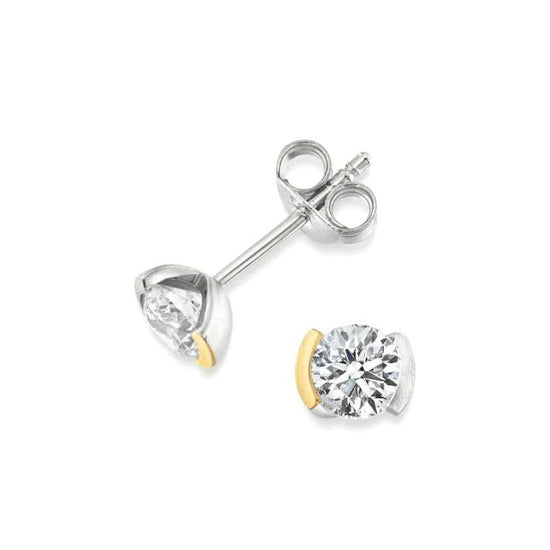 Örhängen silver med roseguld plätering