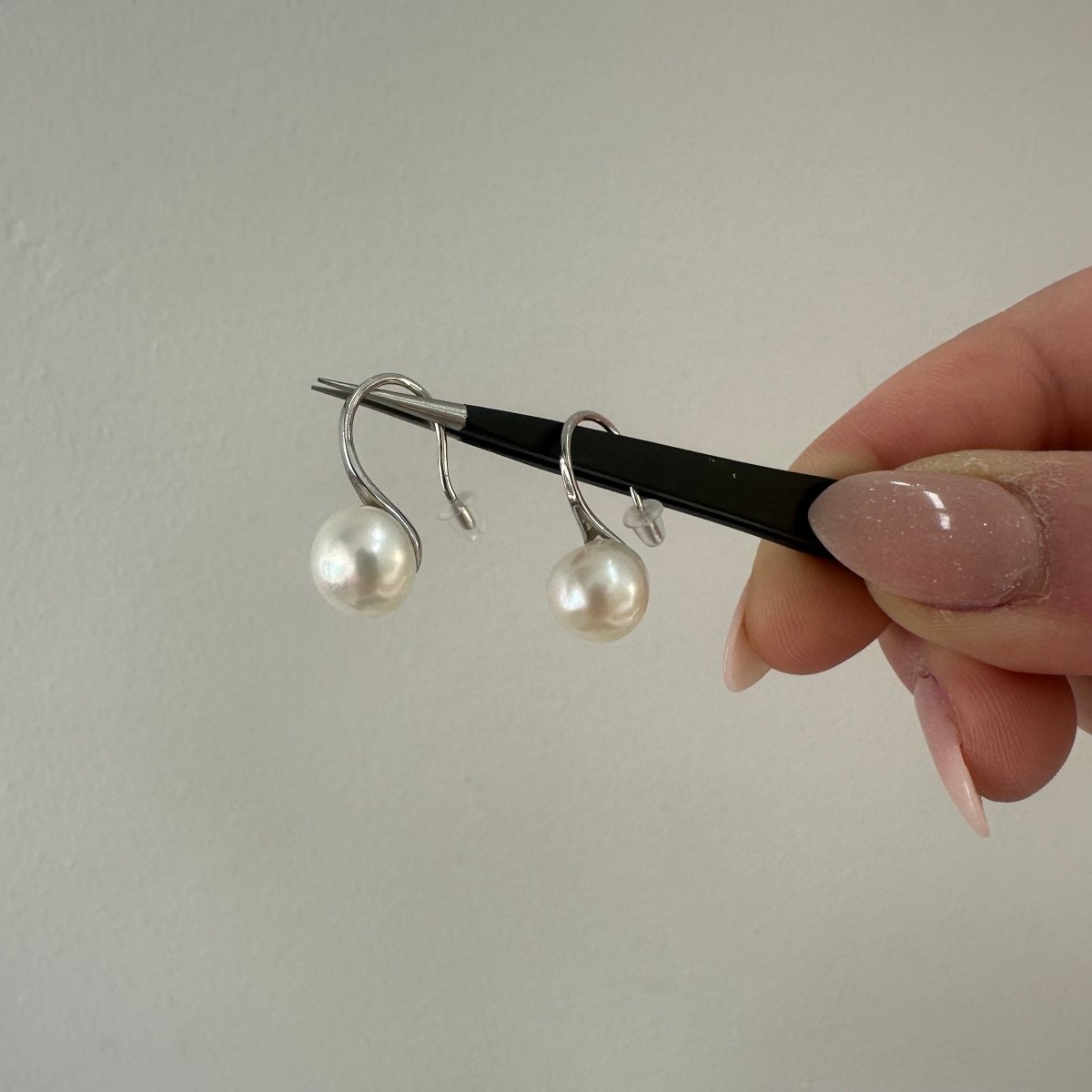 Örhängen silver pearl