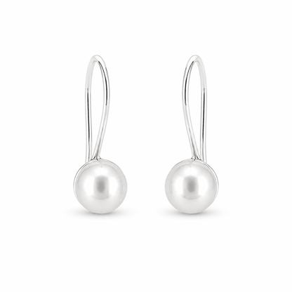 Pärlörhängen på krok i sterling silver
