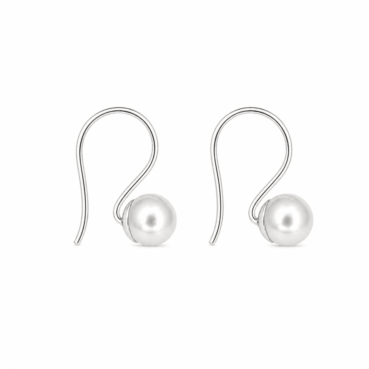 Pärlörhängen på krok i sterling silver