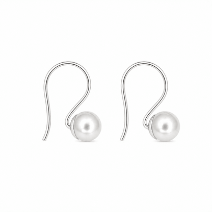 Pärlörhängen på krok i sterling silver