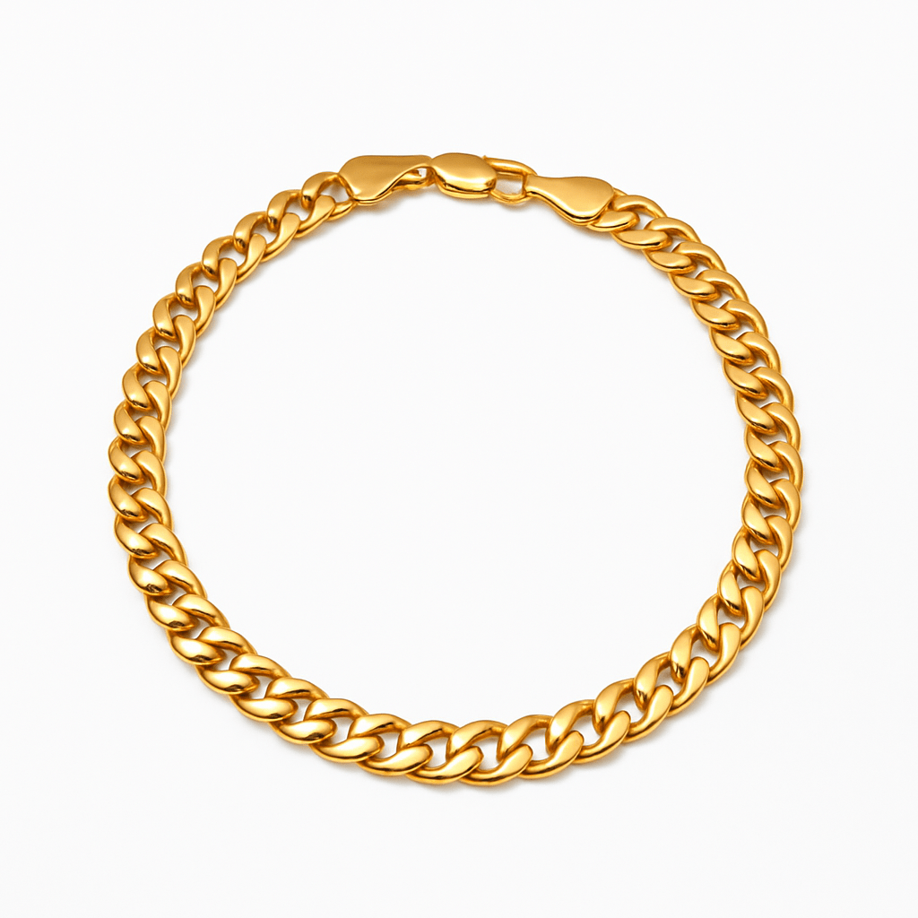 Klassiskt pansar armband i äkta guld