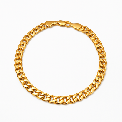 Klassiskt pansar armband i äkta guld