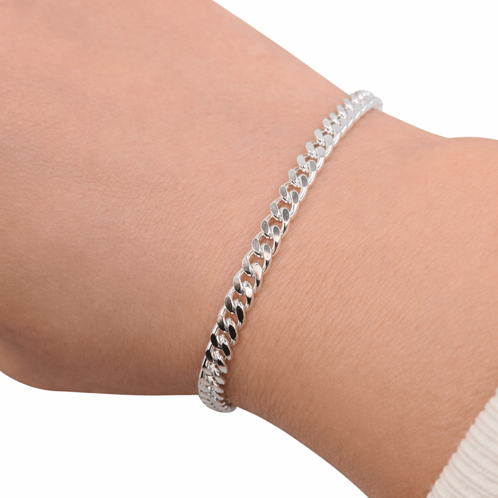 Pansar armband sterling silver 4mm
