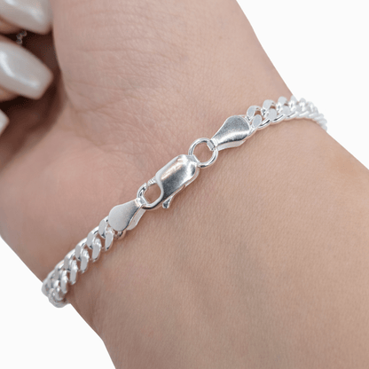 Pansar armband sterling silver 4mm