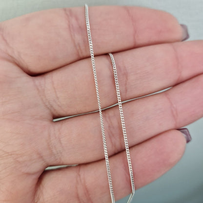 Pansar kedja 18k vitguld