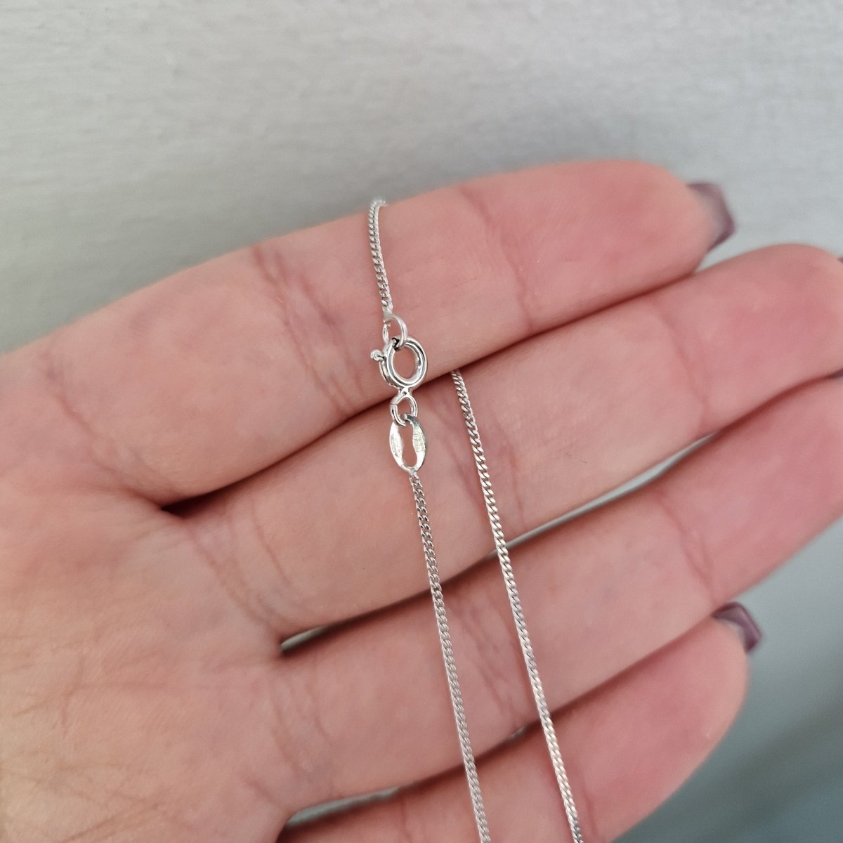 Pansar kedja 18k vitguld