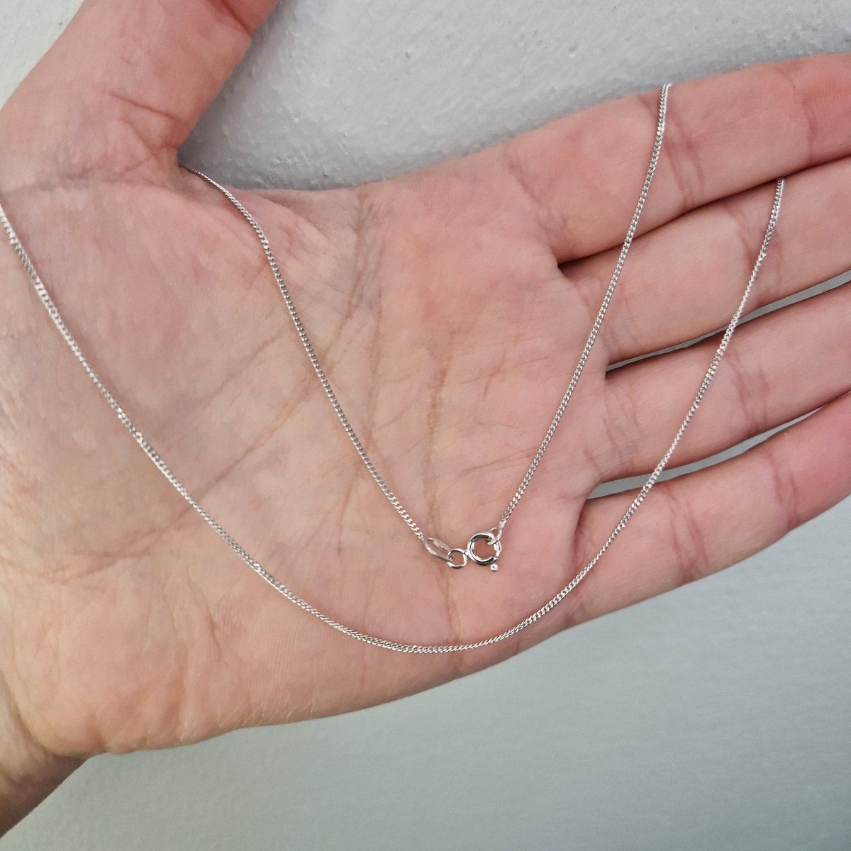 Pansar kedja 18k vitguld