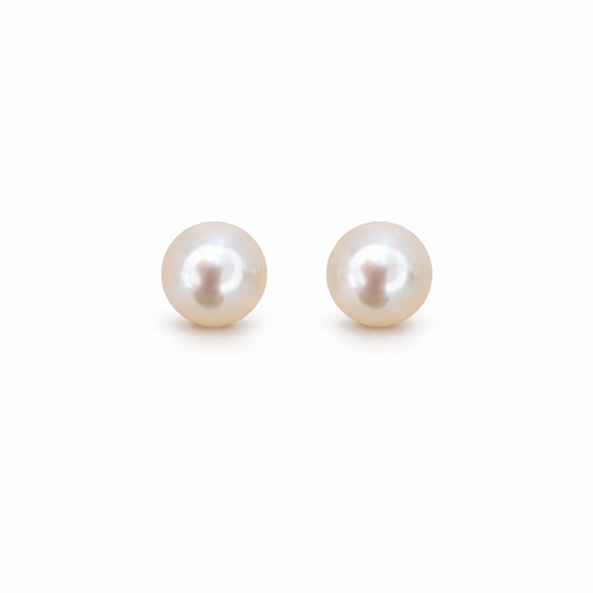 Pärlörhängen rosa 18k guld 6-6,5mm