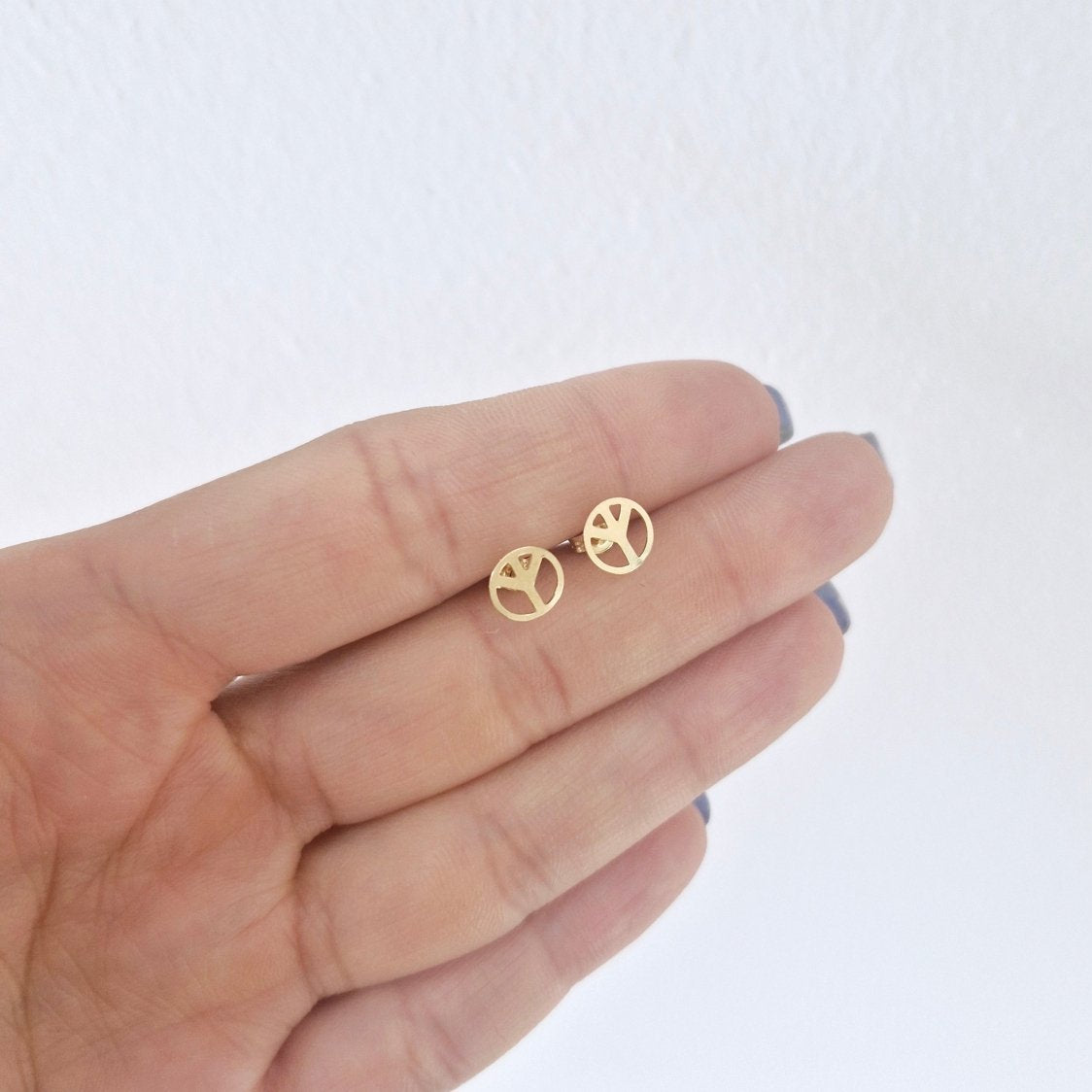 Peace Örhängen 18k Guld