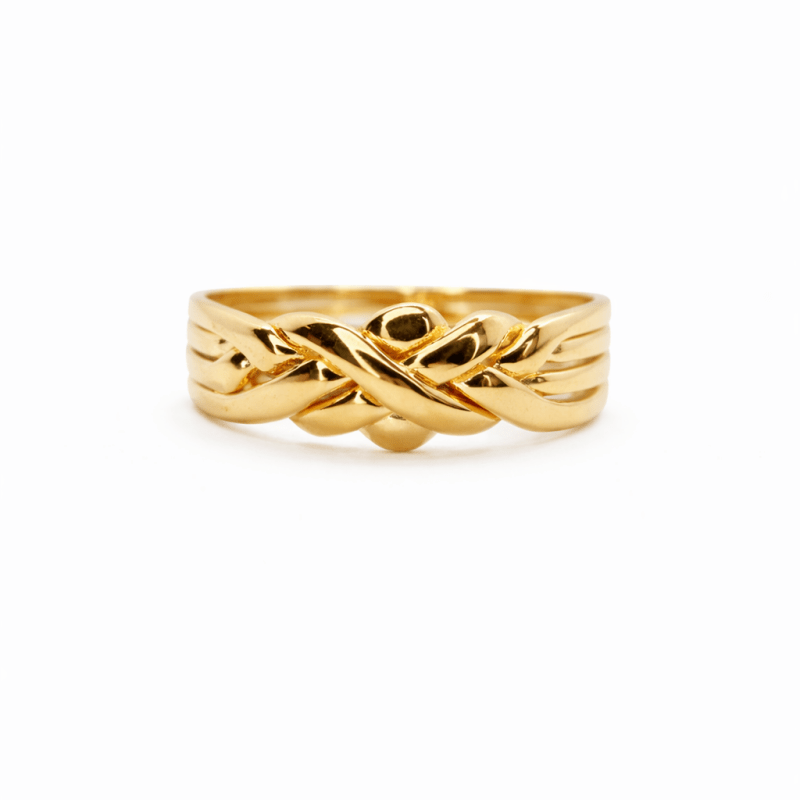 Pusselring 18k guld 4 delar