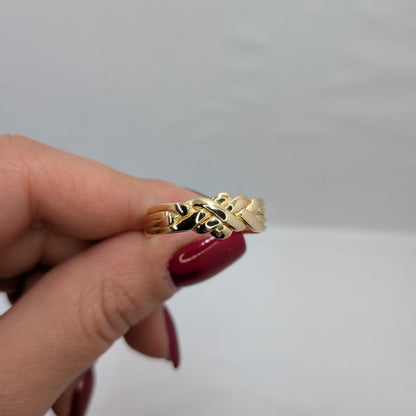 Pusselring 18k guld 4 delar