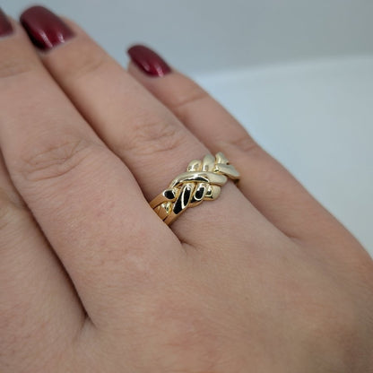 Pusselring 18k guld 4 delar
