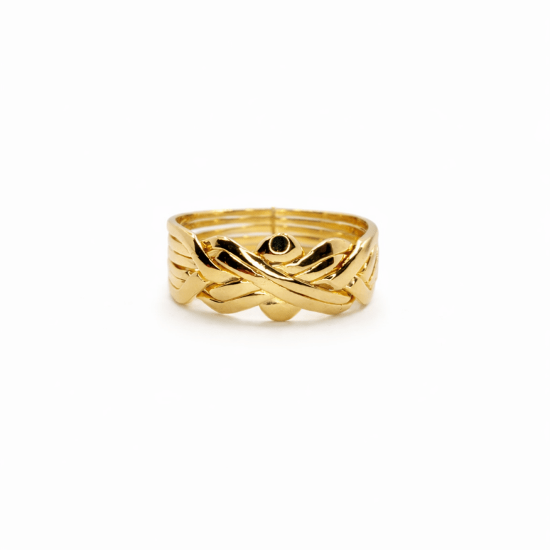 Pusselring 18k guld 6 delar - Massiv