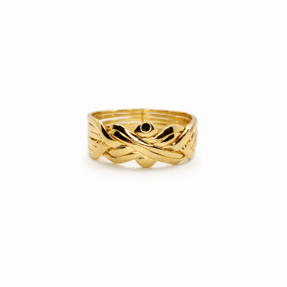 Pusselring 18k guld 6 delar - Massiv