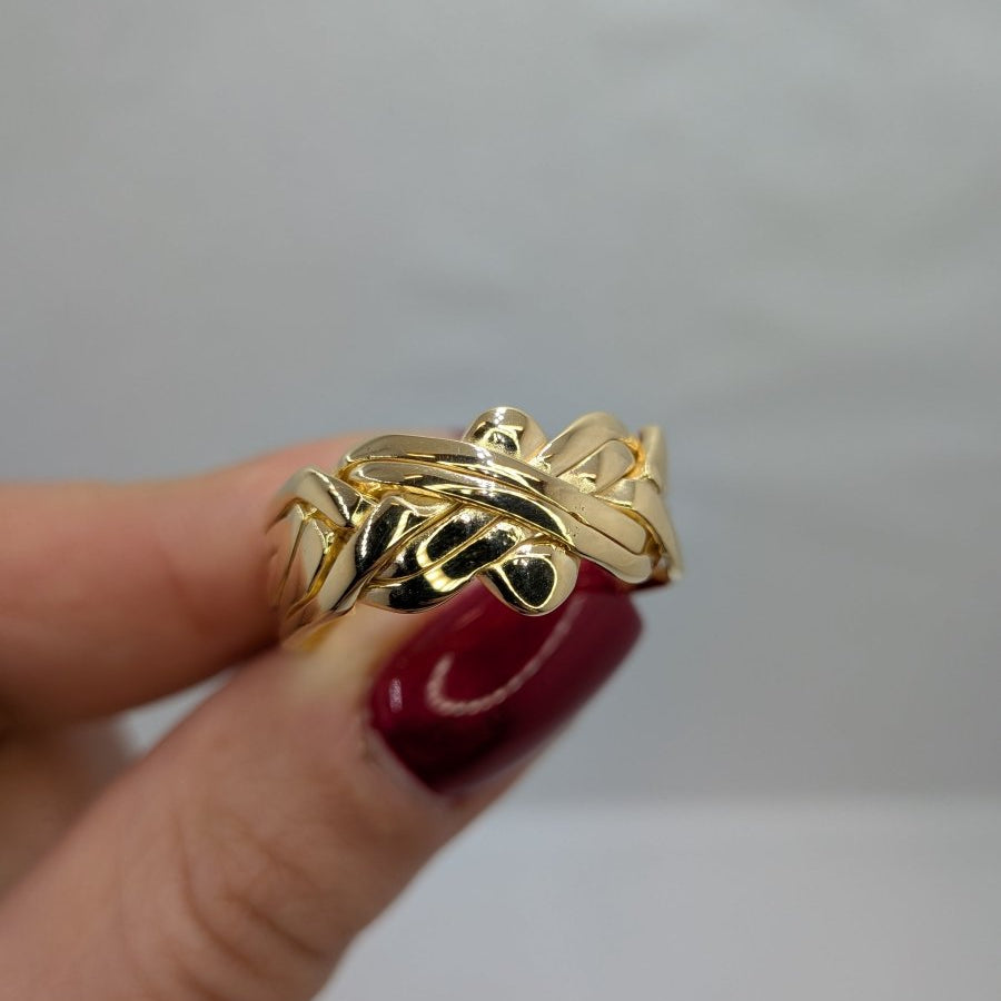 Pusselring 18k guld 6 delar - Massiv