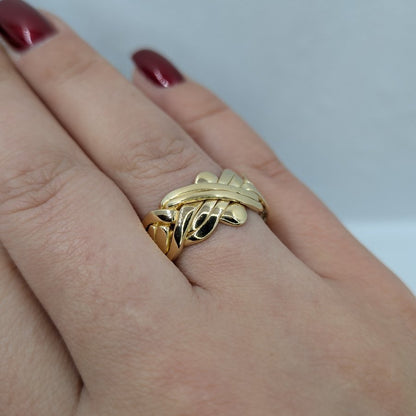 Pusselring 18k guld 6 delar - Massiv