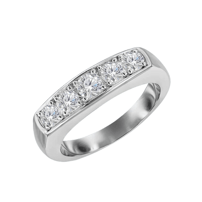 Ring med fem diamantertotalt 0,55ct