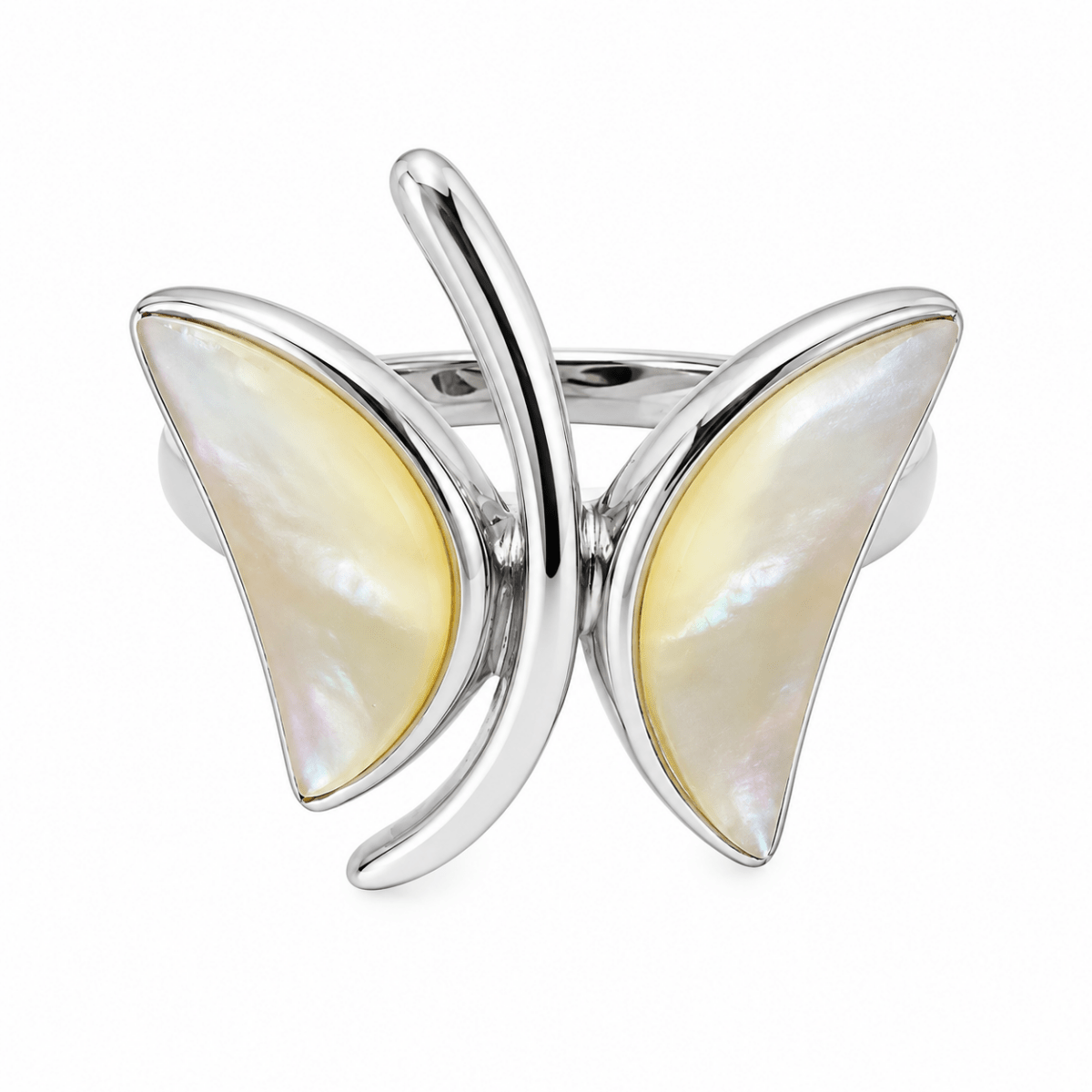 Ring pärlemor fjäril - Sterling silver