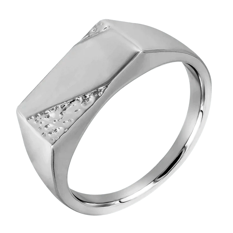 Riven klackring silver