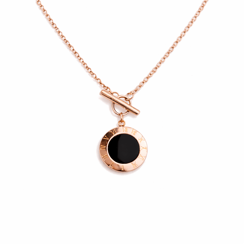 Riviera halsband mono (roséguld)