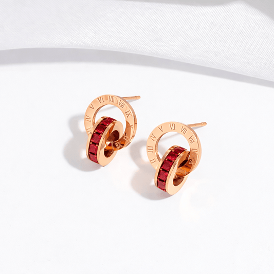 Riviera örhängen red/rosé