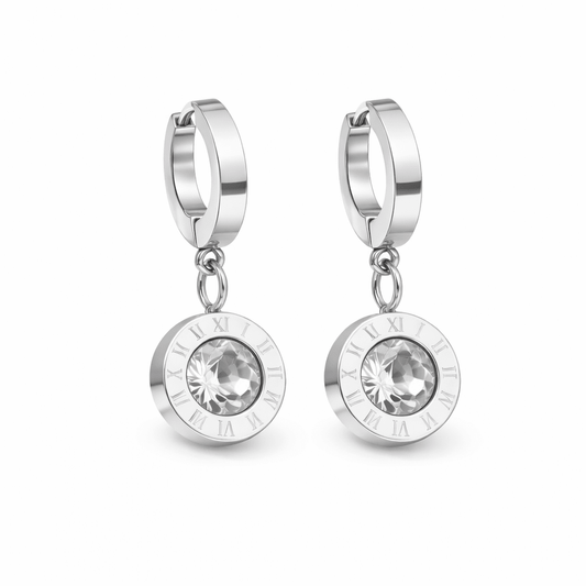 Riviera örhängen silver (clear)