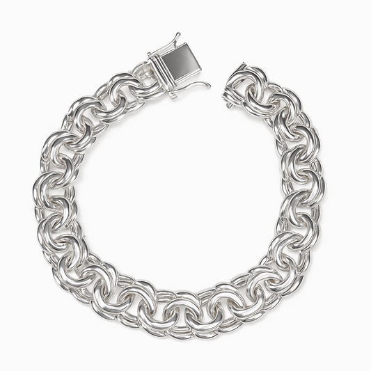 Bismarck silver armband 12,5mm