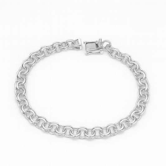 Bismarck armband i äkta silver med kistlås