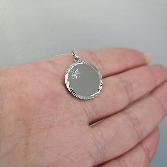 Rondell 18k Vitguld med facetterade kanter