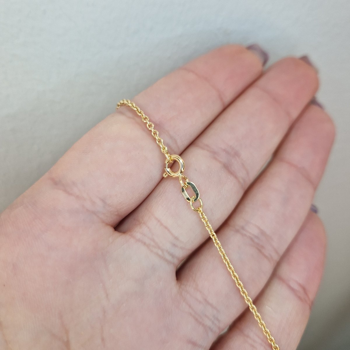 Rund ankar länk 42cm i 18k guld