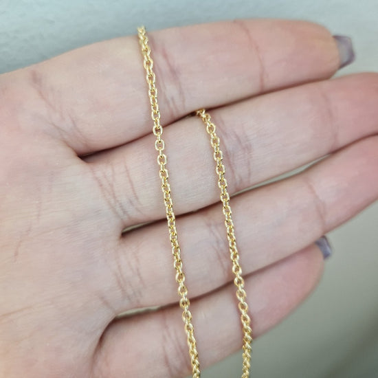 Rundankar länk 42cm Bredd 2mm 18k guld