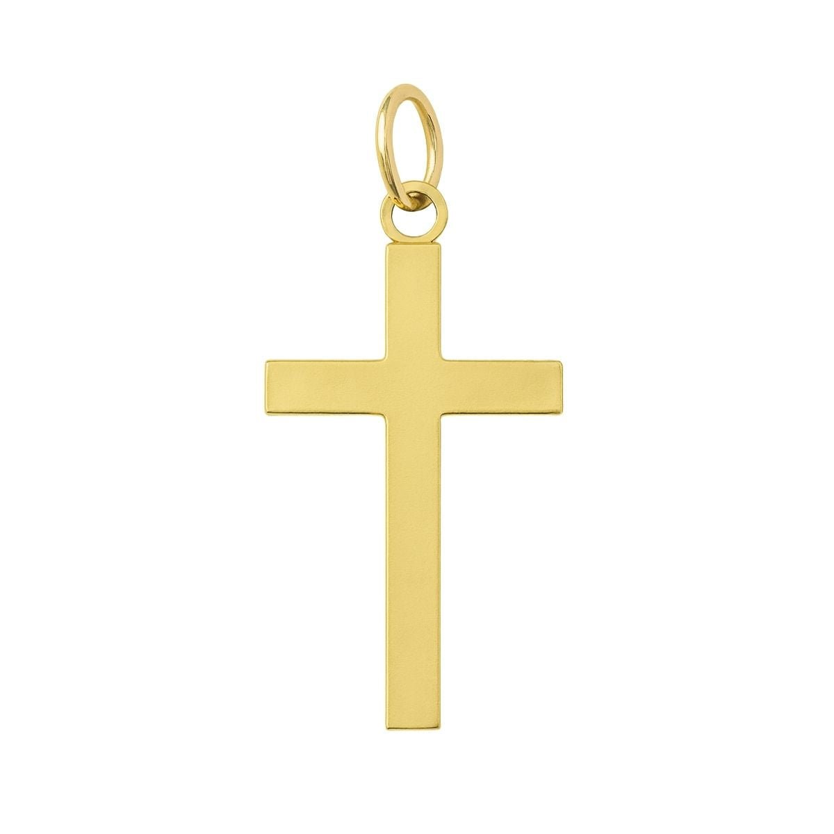 Kors blank och platt i 18k guld