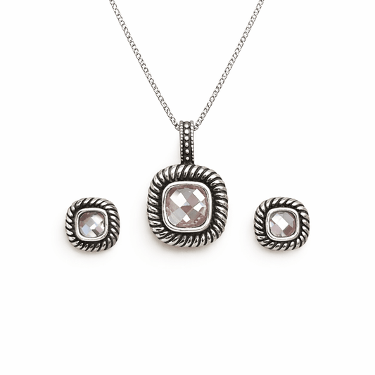 Silver set med antik design