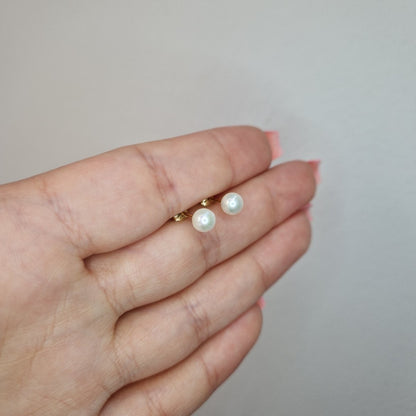 Sötvattenspärlor 5,5mm i 18k guld