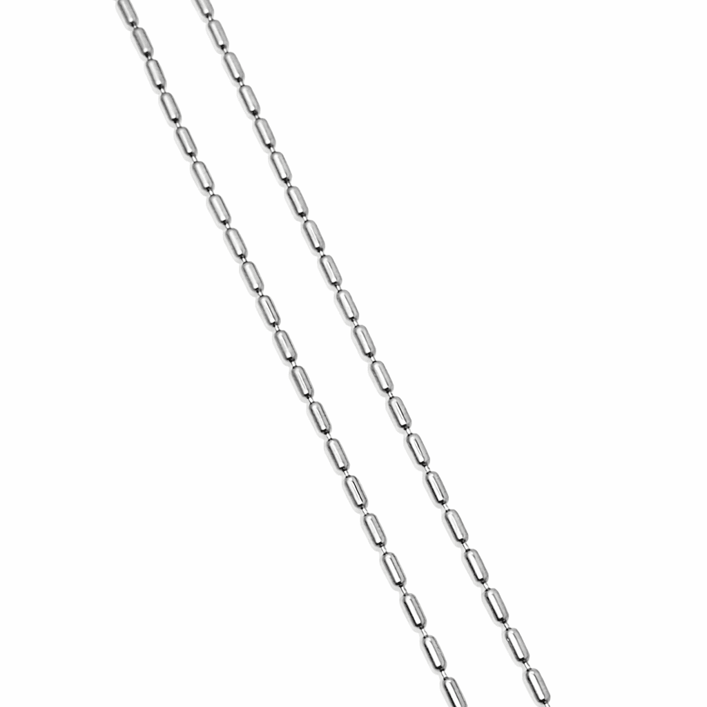 Stålhalsband med ovala kulor