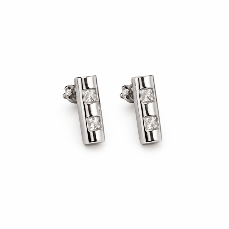 Stav örhängen med stenar sterling silver
