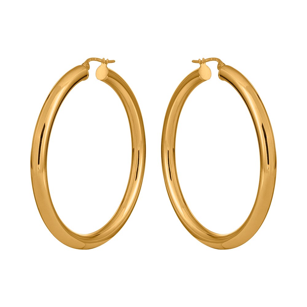 Stora creoler i 18k guld