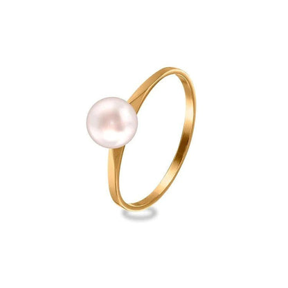 Tunn ring med pärla