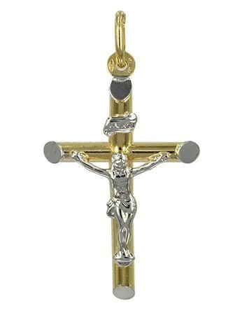 Tvåfärgat guldkors med Jesus